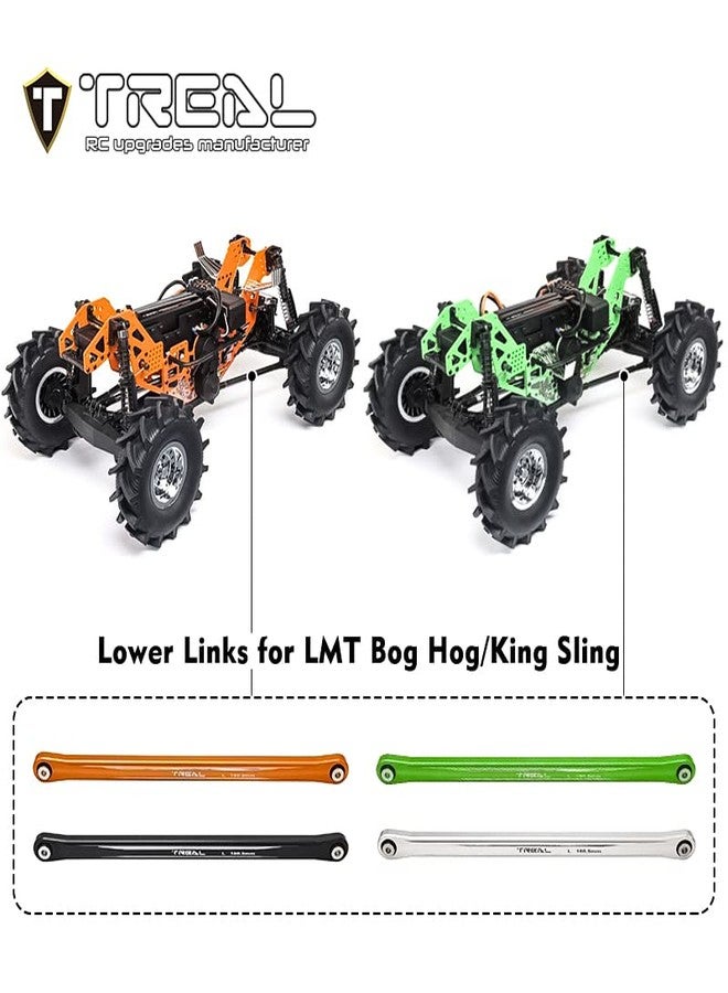 TREAL Aluminum 7075 Lower 4-Link Bar Set 160.5mm for Losi LMT 2.0 and Mega Truck Bog Hog/King Sling(Green) - Image 3